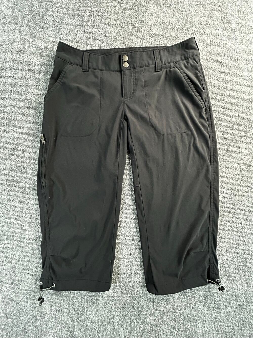 Columbia Omni-Shield Capri Hiking Pants Women's Size 6 Black Stretch Outdoor